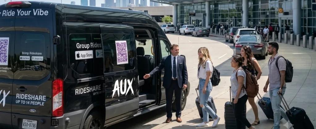 AUX group airport transportation in Austin