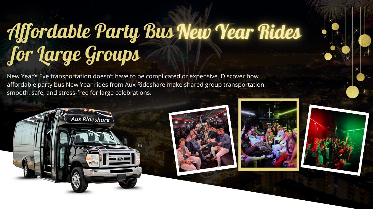 Affordable Party Bus New Year Rides for Large Groups