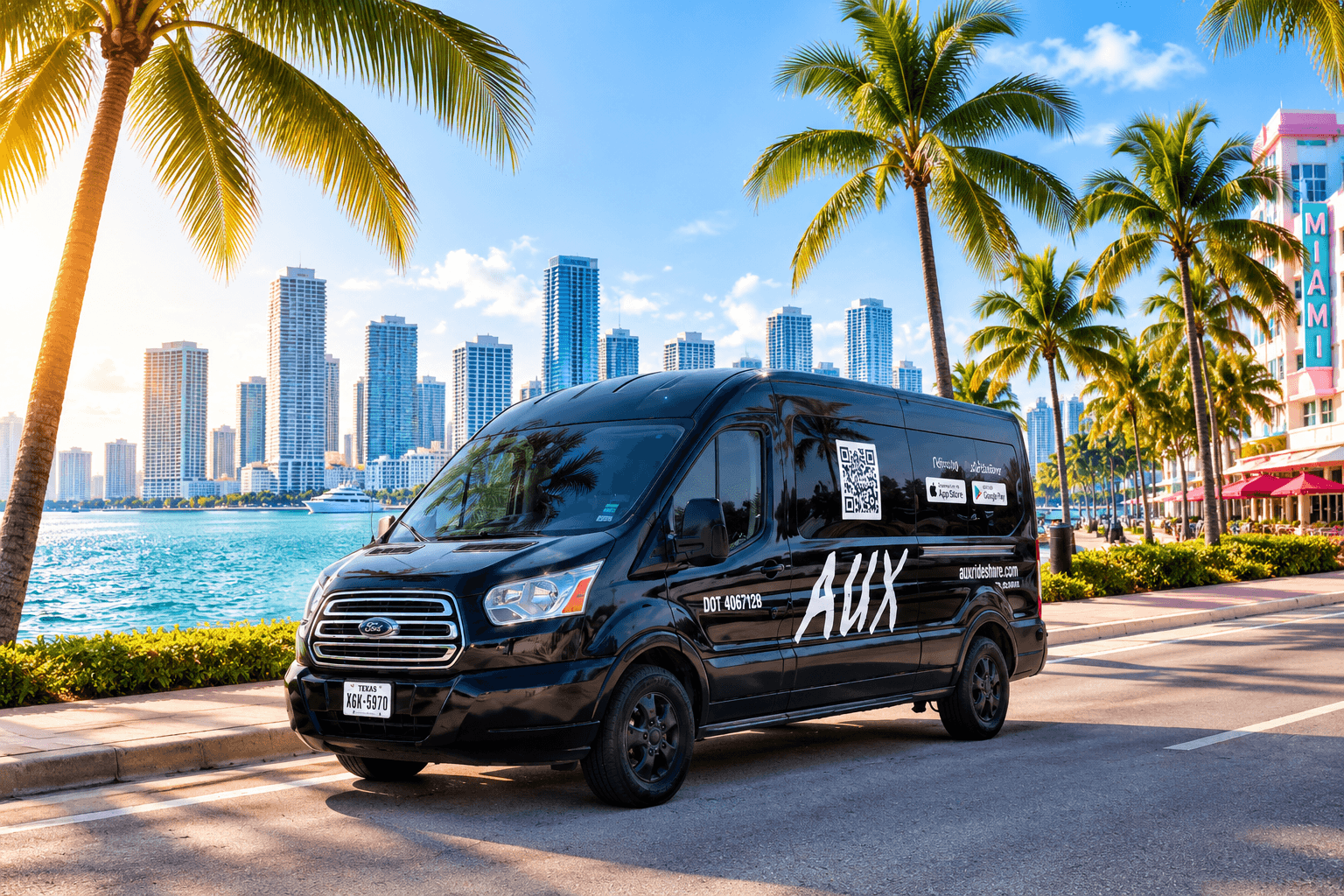 AUX 14-passenger party van in Miami