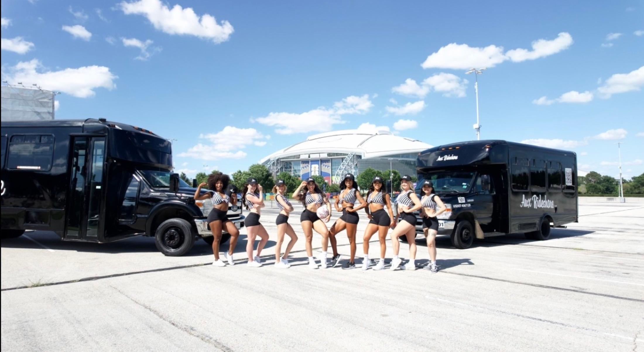 AUX Rideshare tailgate group transportation for game day