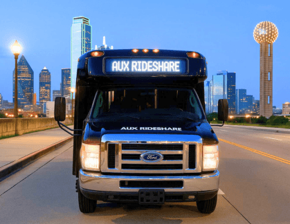AUX Rideshare airport transportation — group rides to DFW, DAL, AUS, MIA & ATL