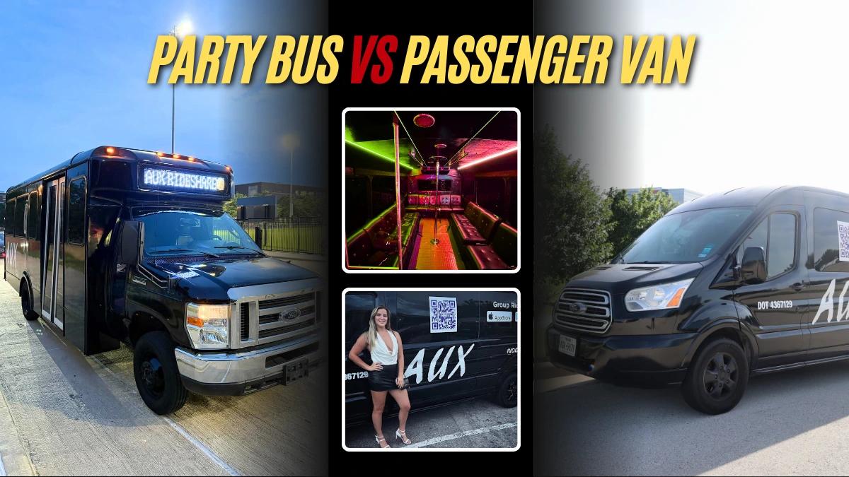 Party Bus vs Passenger Van in Dallas