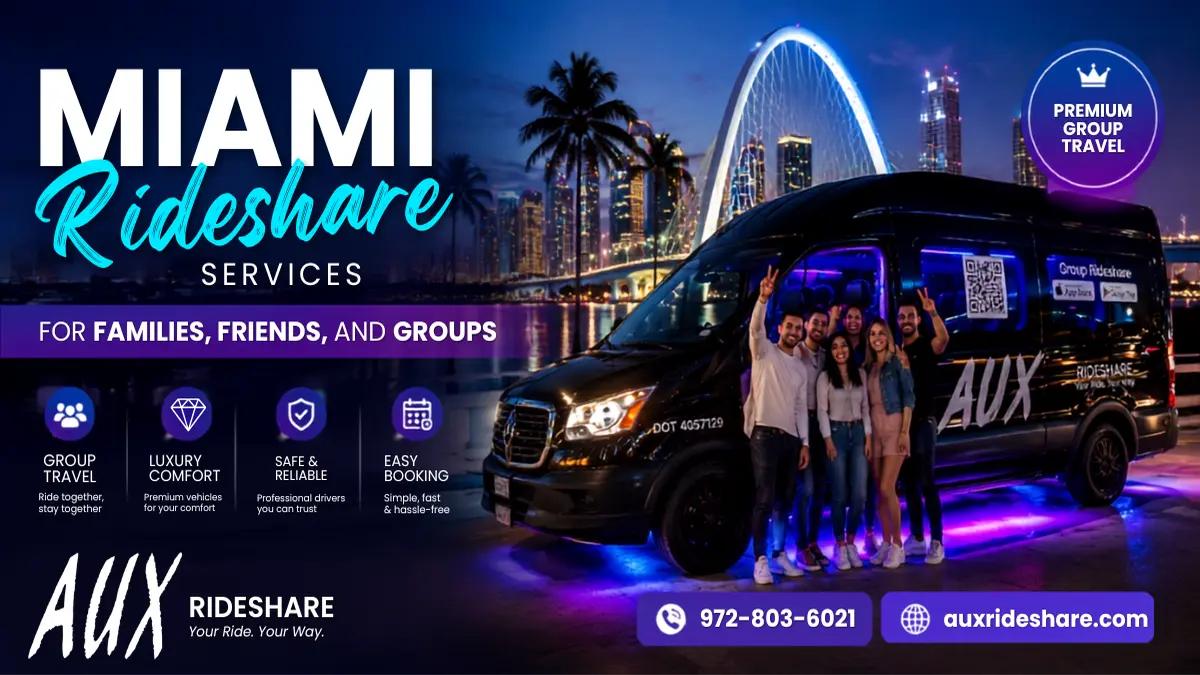 Miami Rideshare Services for Families, Friends, and Groups