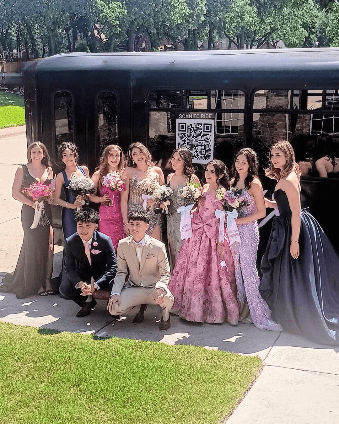 AUX Rideshare bachelor and bachelorette celebration group transit party bus