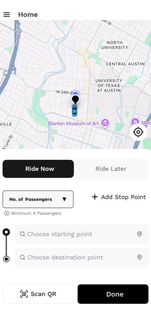 AUX app — Set Your Route