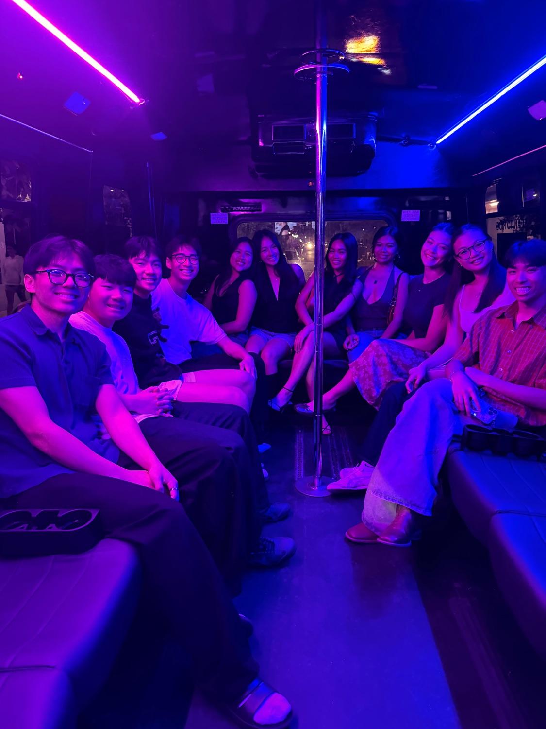 Riders enjoying an AUX night out