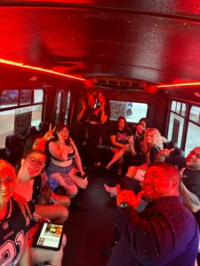 Passengers sitting inside Bus