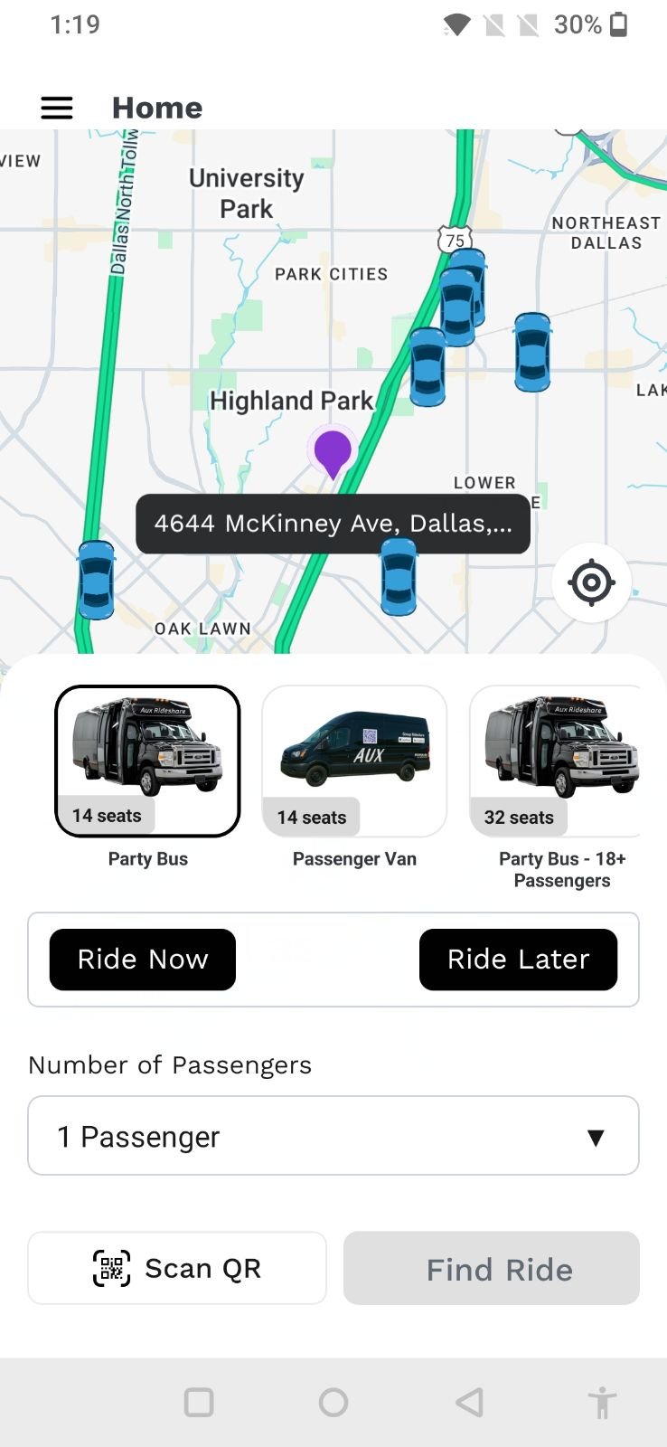 Book Now Aux RideShare