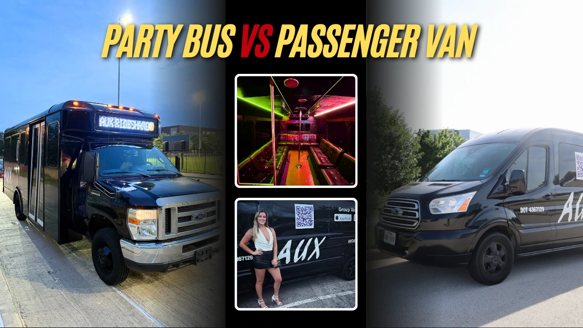Party Bus vs Passenger Van in Dallas What’s Right for Your Event