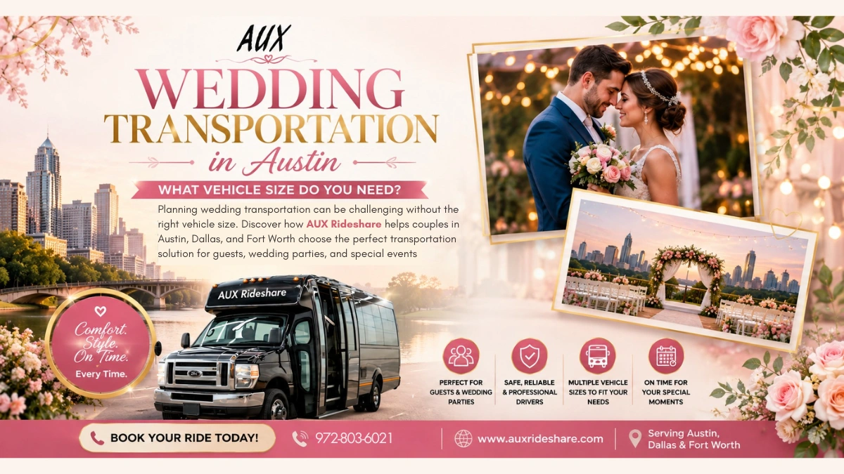 Wedding Transportation in Austin What Vehicle Size Do You Need